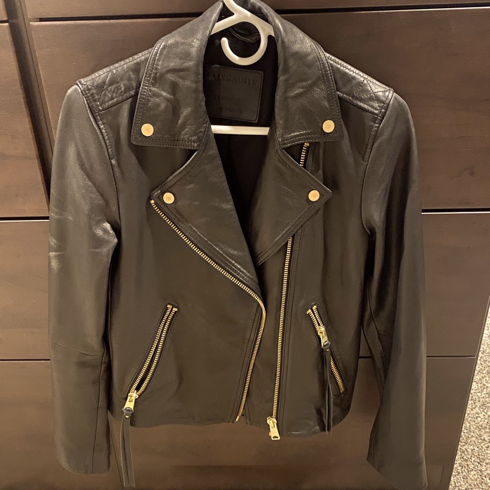 All Saints Dalby Leather Jacket